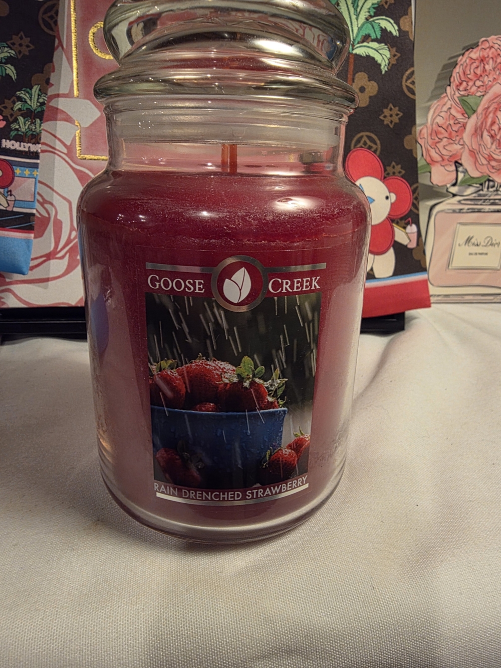 Goose Creek Rain Drenched Strawberry Candle -